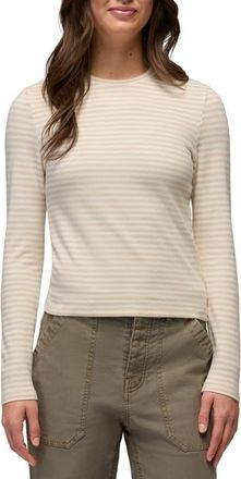 Prana Lotus Long Sleeve Tee in Stone Stripe at Nordstrom, Size X-Small