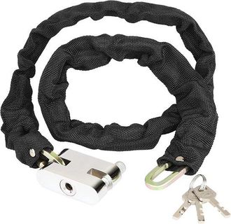 OEM Candado Bicicleta, Cadena Antirrobo 1 M 3 Llaves, Acero Endurecido 6 Mm, Candado Universal Bicicleta, Candado Resistente Intemperie Negro