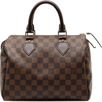 Louis Vuitton Borsa Speedy 25 Boston in tela Damier Ebène 2008 - Marrone