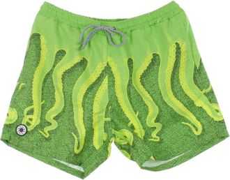 Octopus Zwembroek in Kiwi/Lime Kleur - Heren - Strandmode - Groen - XL - Badmode