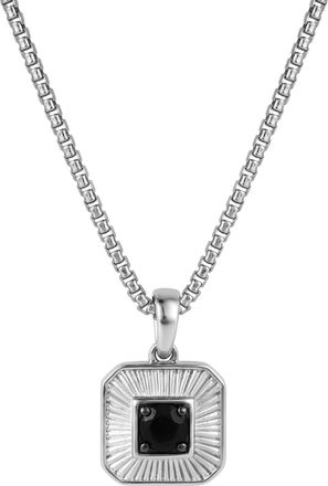 LuvMyJewelry Kuroi 0.45CT Round Black Spinel Pendant 925 Silver