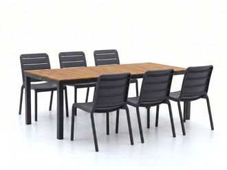 Forza Furniture Forza Narni/Fidenza 220cm dining tuinset 7-delig stapelbaar