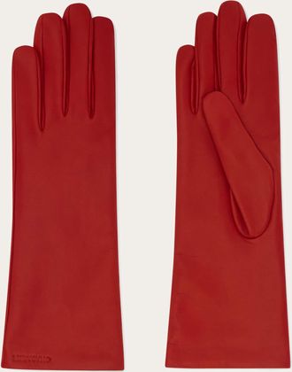 Ferragamo Donna Guanti foderati in cashmere Rosso