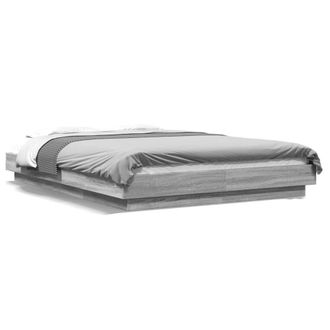 Berkfield Home Bed Frame without Mattress Grey Sonoma 120x200 cm | Size: Small Double
