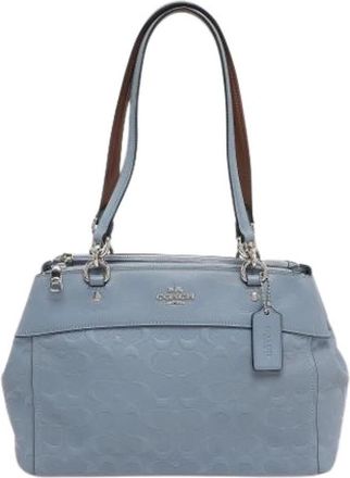 Coach Pre-owned Leather Schoudertas - Dames - Vintage Schoudertas - Blauw - ONE Size - Leer - Vintage