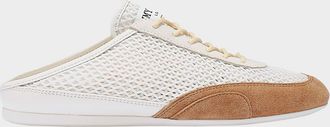Jimmy Choo London Sunny Woven Mixed Leather Sneaker Mules