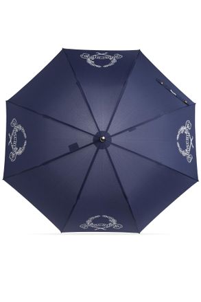 Moschino Parasol With Logo, Unisex, Navy Blue