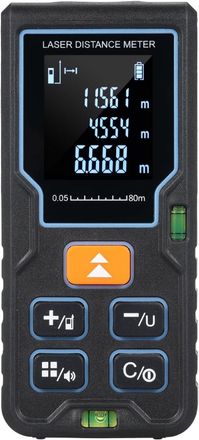 OEM Tel&eacute;metro L&aacute;ser De 100 M/328 Pies, Herramienta De Medici&oacute;n L&aacute;ser Port&aacute;til Con 2 Niveles De Burbuja, Gran Pantalla Lcd Retroiluminada, Unidades De Medi