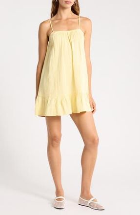 Abound Cotton Gauze Minidress in Yellow Begonia at Nordstrom Rack, Size X-Large