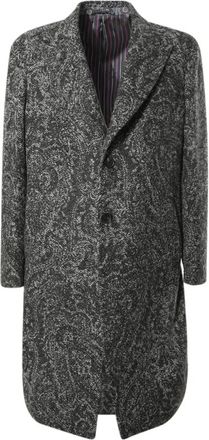 Etro Heren, Mantels, Grijs, Maat: L Wol