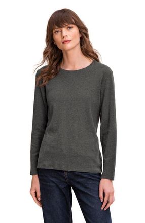 Celtic & Co. Long Sleeve Crew Neck T-Shirt in Charcoal Marl at Nordstrom, Size 14