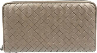 Bottega Veneta Brown Intrecciato Long Wallet (Bi-Fold) (Pre-Owned)
