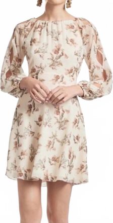 Sachin & Babi Bevvy Floral Chiffon Mini Dress In Cream
