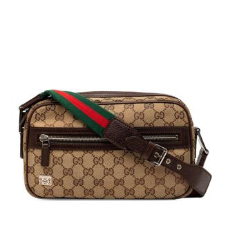 Gucci Pre-owned Gucci GG Canvas Web Pop Shoulder Bag Unisex FSXU2JIKLEN7OS48