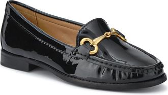 Jones Bootmaker Womens Lorella Leather Heeled Loafers - Black - Size UK 5