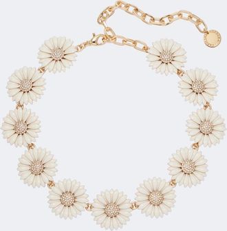 Carolina Herrera Crystal-embellished floral necklace
