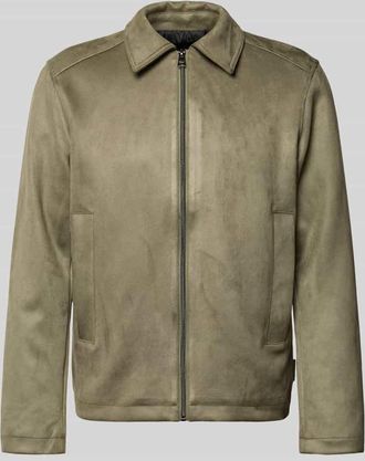 Tom Tailor Denim Regular Fit Jacke in Lederoptik in Oliv, Gr&ouml;&szlig;e XXL