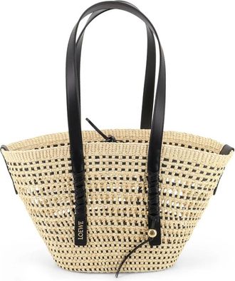 Loewe Paulas Ibiza Braid Raffia Tote - female - Loewe - Shopping Bags - Beige - ONE SIZE - Bags
