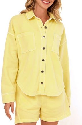 Threads 4 Thought Blaire Mineral Wash Fleece Shirt Jacket in Lemonade at Nordstrom, Size Xx-Large