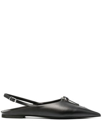Stella McCartney Zipit slingback ballerinas - Zwart