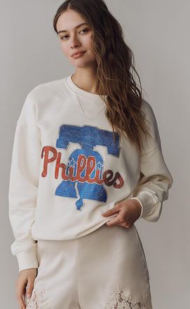 Terez Cotton MLB Crew-Neck Sweatshirt