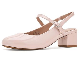 Johnston & Murphy Sienna Mary Jane Slingback Womens Wedge Shoes Blush : 9.5 M, Leather