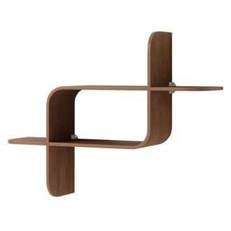 Umbra Montage Schweberegal, Gummibaumholz walnuss