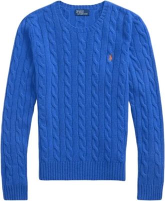 Ralph Lauren Dameskleding Sweatshirts Blu Lapislazzuli Aw 25 - Dames - Ronde hals truien - Blauw - M - Leer - Truien & Vesten