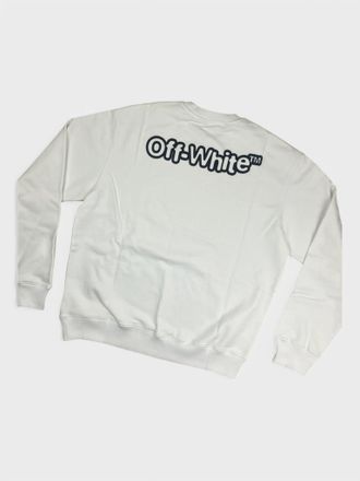 Off-white Mens Tm Logo Print Crewneck White/Black - Size X-Large
