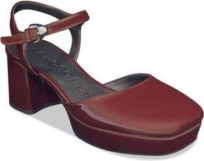 Aerosoles Senna Ankle Strap Platform Pump in Merlot at Nordstrom Rack, Size 9.5