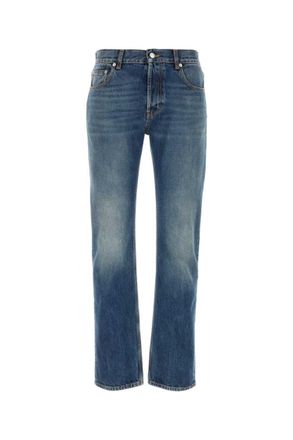 Alexander McQueen Blue Trompe loeil pocket jeans