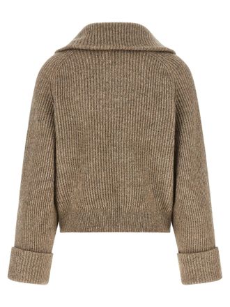 Brunello Cucinelli Womens Beige Cashmere Cardigan Clothing