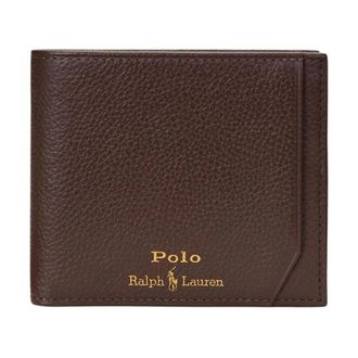 Ralph Lauren Wallets & Cardholders, male, Brown, Size: ONE SIZE Pebbled Leather Billfold Wallet