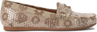 Kurt Geiger Womens Greenwich Moccasin Loafers - Brown Fabric - Size UK 7