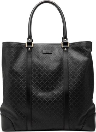 Gucci Black Pvc Leather Shoulder Bag Tote Bag (Pre-Owned)