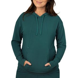 Kindred Bravely Maternity & Nursing Hoodie in Evergreen at Nordstrom, Size X-Large
