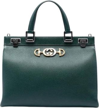 Gucci Pre-owned Zumi Handbag - Dames - Vintage Handtas - Groen - ONE Size - Leer - Vintage