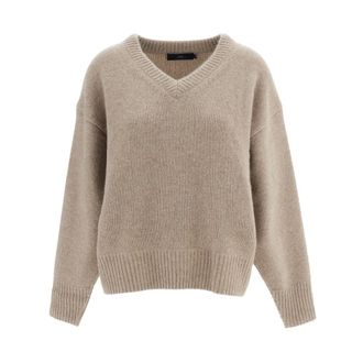 arch4 V-hals Kasjmier Trui - Dames - Truien - Beige - Maat: S Kasjmier