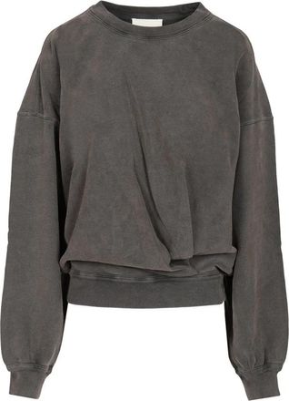 Isabel Marant Draped Sweatshirt - Dames - Sweatshirts - Zwart - 2XS - Katoen - Hoodies & sweatvesten