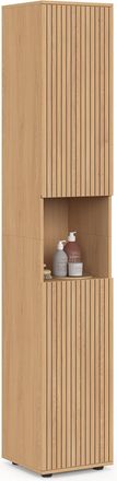 IDMarket Mobiletto Da Bagno Victor A 2 Ante E 1 Nicchia Con Effetto Dogato