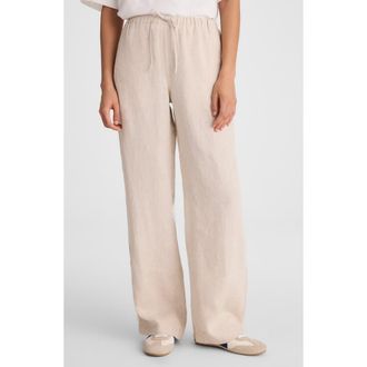 Madewell Pull-On Linen Pants in Oat at Nordstrom, Size Xx-Small