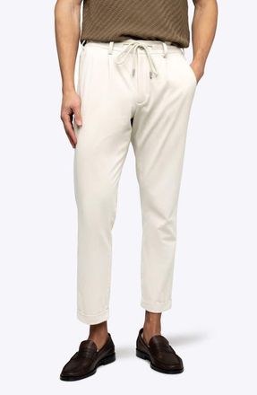 Cuts Soho Pleated Stretch Trousers in Oat at Nordstrom, Size Xx-Large
