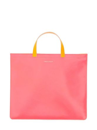 Comme Des Gar&ccedil;ons Unisex Super Fluo Leather Tote Bag Multicolour Handbags Hand