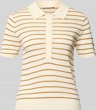 Mango Strickshirt mit Polokragen und kurzer Knopfleiste Modell TENCYP in Offwhite, Gr&ouml;&szlig;e XL