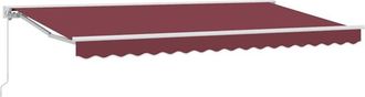 vidaXL Toldo Retr&aacute;ctil Manual Burdeos 400x200 Cm Tela Vidaxl