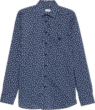 Etro Shirt met Paisleyprint - Heren - Casual Overhemden - Blauw - 3XL - Overhemden