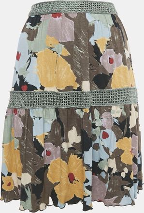 M Missoni Grey Printed Jersey Short Skirt