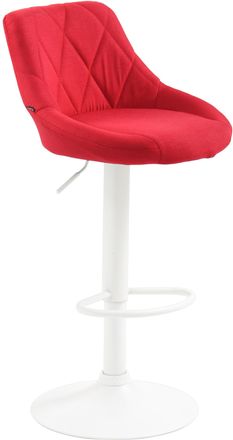 Clp Clp - Taburete De Bar Lazio Tapizado En Tela Rojo Blanco