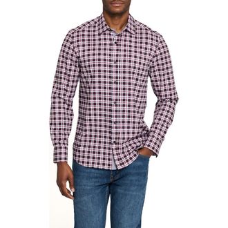 ConStruct Check Woven Long Sleeve Basic in Black/red at Nordstrom, Size Xx-Large