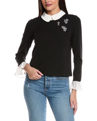 CeCe by Cynthia Steffe Round Collar Top